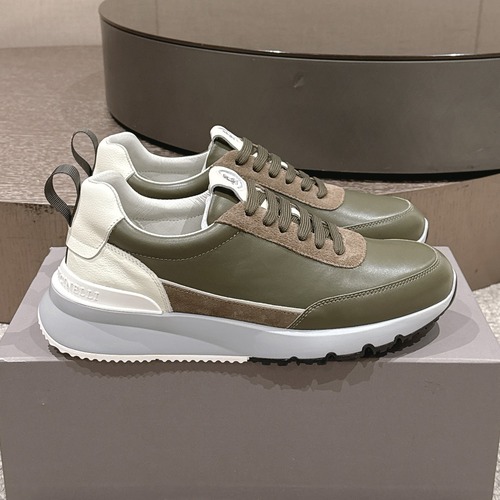 Brunello Cucinelli Leather Low Sneakers 브루넬로 쿠치넬리 가죽 로우 스니커즈 카키