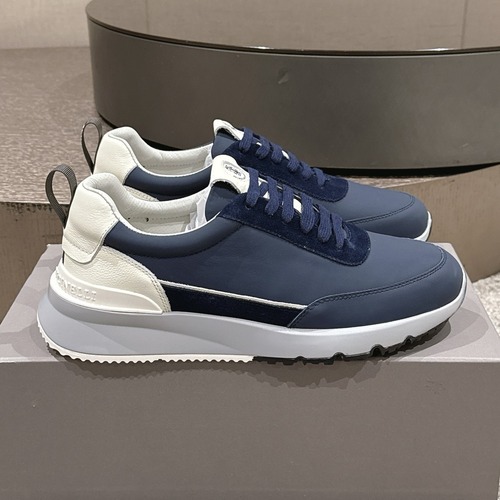 Brunello Cucinelli Leather Low Sneakers 브루넬로 쿠치넬리 가죽 로우 스니커즈 네이비