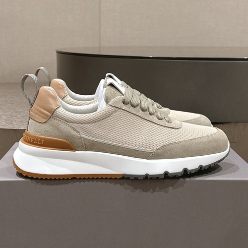 Brunello Cucinelli Leather Low Sneakers 브루넬로 쿠치넬리 가죽 로우 스니커즈 베이지