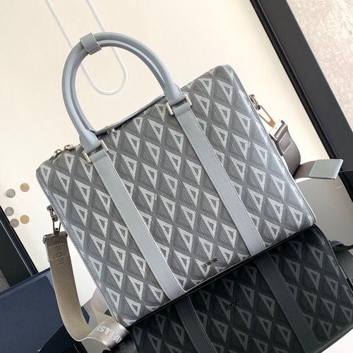 Dior Lingot CD Diamond Briefcase 디올 링고 CD 다이아몬드 브리프케이스 (그레이, 미디엄)