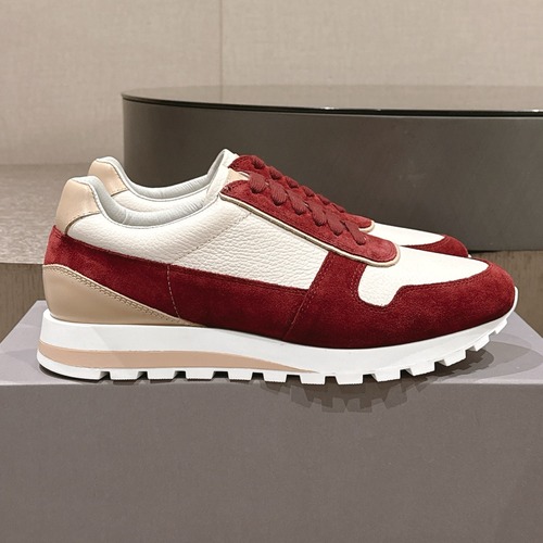 Brunello Cucinelli Leather Low Sneakers 브루넬로 쿠치넬리 가죽 로우 스니커즈 레드