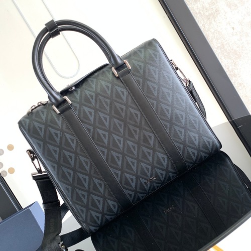 Dior Lingot CD Diamond Briefcase 디올 링고 CD 다이아몬드 브리프케이스 (네이비, 미디엄)
