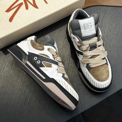 Dolce & Gabbana New Roma Low Sneakers 돌체앤가바나 뉴 로마 로우 스니커즈 베이지/그레이