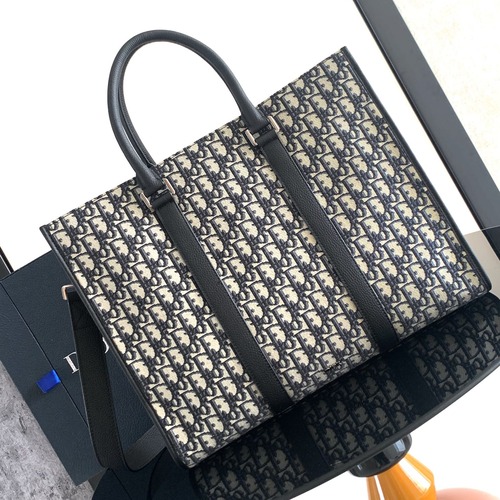 Dior Oblique East-West Tote Bag 디올 오블리크 이스트 웨스트 토트백 브리프케이스 그레이 40cm