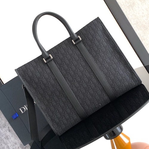 Dior Oblique East-West Tote Bag 디올 오블리크 이스트 웨스트 토트백 브리프케이스 블랙 40cm