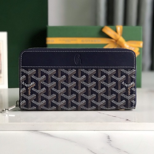 Goyard Matignon Long Zip Wallet 고야드 마티뇽 롱 지퍼 월렛 (MATIGNON) 네이비 20cm