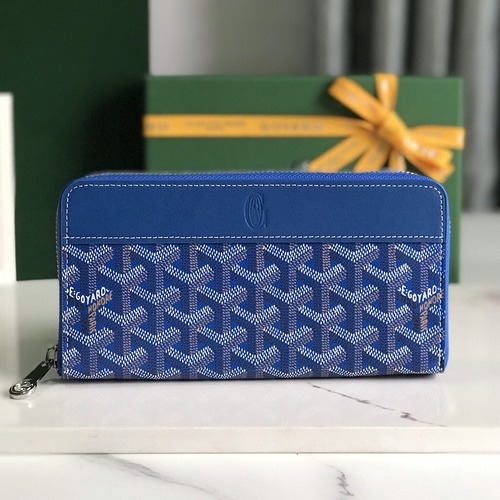 Goyard Matignon Long Zip Wallet 고야드 마티뇽 롱 지퍼 월렛 (MATIGNON) 블루 20cm
