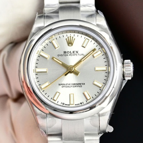 Rolex Oyster Perpetual 28 Automatic 롤렉스 오이스터 퍼페츄얼 28 자동 여성 시계 실버다이얼
