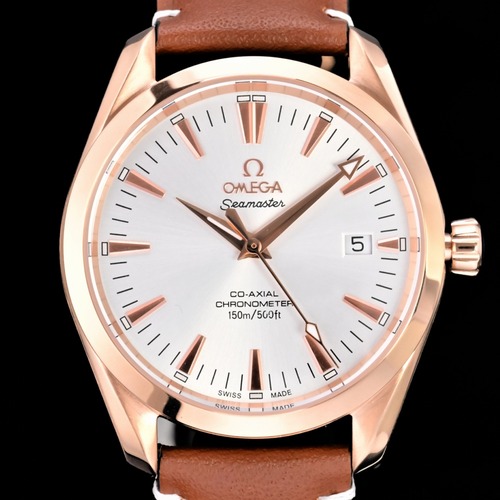 OMEGA Seamaster Aqua Terra 150M 39mm 오메가 씨마스터 아쿠아 테라 150M 골드베젤 화이트다이얼 39mm