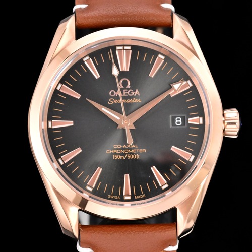OMEGA Seamaster Aqua Terra 150M 39mm 오메가 씨마스터 아쿠아 테라 150M 골드베젤 블랙다이얼 39mm