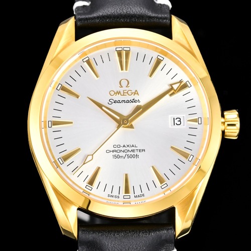 OMEGA Seamaster Aqua Terra 150M 39mm 오메가 씨마스터 아쿠아 테라 150M 골드베젤 화이트다이얼 39mm