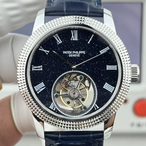 Patek Philippe Calatrava Tourbillon 42mm 파텍필립 칼라트라바 투르비용 블랙 파리 네일 기요셰 다이얼 42mm