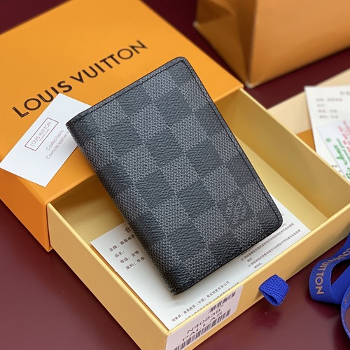 Louis Vuitton Card Holder 루이비통 카드 홀더 카드지갑 N40838 다미에 그라파이트 캔버스 그린 라이닝 11cm