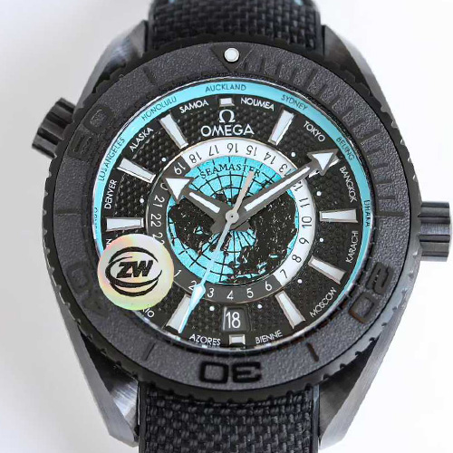 OMEGA Seamaster Planet Ocean Worldtimer 600M Black Ceramic 오메가 씨마스터 플래닛 오션 월드타이머 600M 코발트 세라믹
