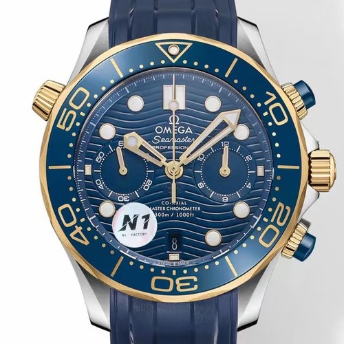 OMEGA Seamaster Diver 300M Chronograph 44mm 오메가 씨마스터 다이버 300M 크로노그래프 블루 러버밴드 44mm