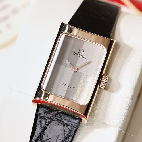 Omega De Ville Rectangular Quartz 오메가 드 빌 클래식 드레스워치 쿼츠 여성 베이지유광 17.35mm(러그 제외)