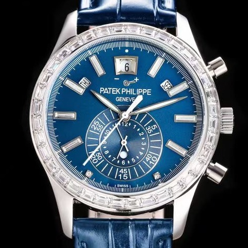 Patek Philippe Nautilus Chronograph 5961P-001 Automatic Watch 파텍필립 노틸러스 크로노그래프 5961P-001 오토매틱 실버베젤 네이비다이얼  40.5mm