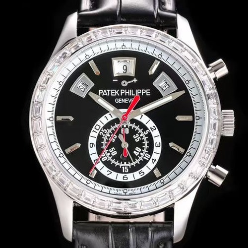 Patek Philippe Nautilus Chronograph 5961P-001 Automatic Watch 파텍필립 노틸러스 크로노그래프 5961P-001 오토매틱 실버베젤 블랙다이얼  40.5mm