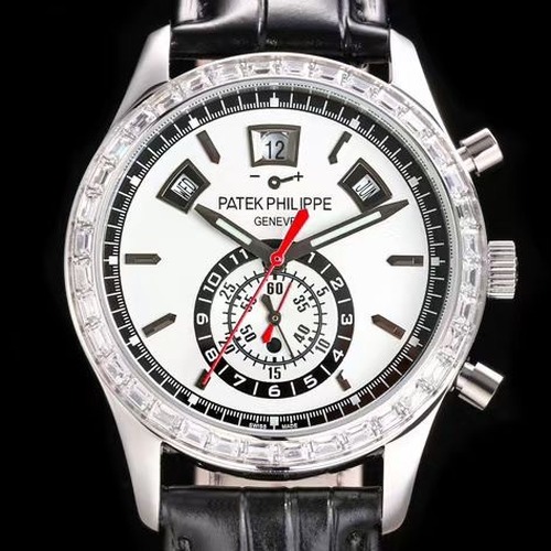 Patek Philippe Nautilus Chronograph 5961P-001 Automatic Watch 파텍필립 노틸러스 크로노그래프 5961P-001 오토매틱 실버베젤 화이트다이얼  40.5mm