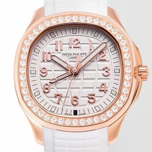 Patek Philippe Aquanaut Luce 5268R Diamond Bezel Automatic Watch 파텍필립 아쿠아넛 루체 5268R 다이아 베젤 오토매틱 실버베젤 화이트다이얼 38.8mm