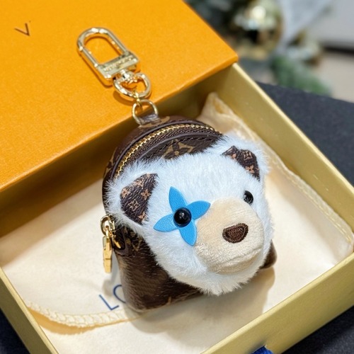 Louis Vuitton 루이비통 모노그램 플라워 캔버스 트렁크 키링 & 백참