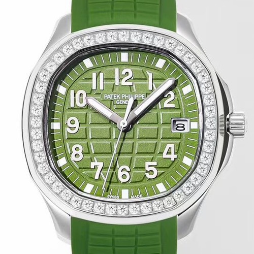 Patek Philippe Aquanaut Luce 5268R Diamond Bezel Automatic Watch 파텍필립 아쿠아넛 루체 5268R 다이아 베젤 오토매틱 실버베젤 그린다이얼 38.8mm