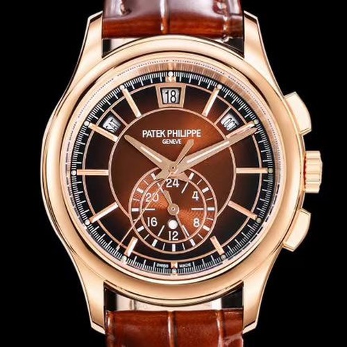 PATEK PHILIPPE Nautilus Annual Calendar Chronograph 5905R-010 파텍필립 노틸러스 애뉴얼 캘린더 크로노그래프 골드베젤(PVD 도금) 브라운다이얼 42mm