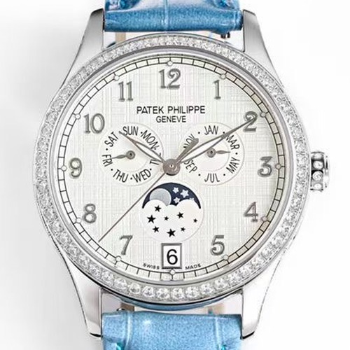 PATEK PHILIPPE Complications Annual 4947R·4947G 파텍필립 컴플리케이션 애뉴얼 캘린더 문페이즈 여성용 스카이블루벤드 38mm