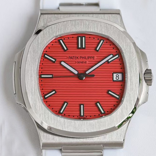 Patek Philippe Nautilus 5711/1A-014  파텍필립 노틸러스 5711/1A-014 실버 레드다이얼 러버스트랩 40mm