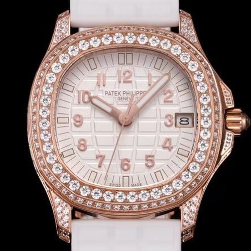 Patek Philippe Nautilus Ladies Diamond Bezel Automatic 35.2mm 파텍필립 노틸러스 여성 다이아 베젤 화이트다이얼 35.2mm