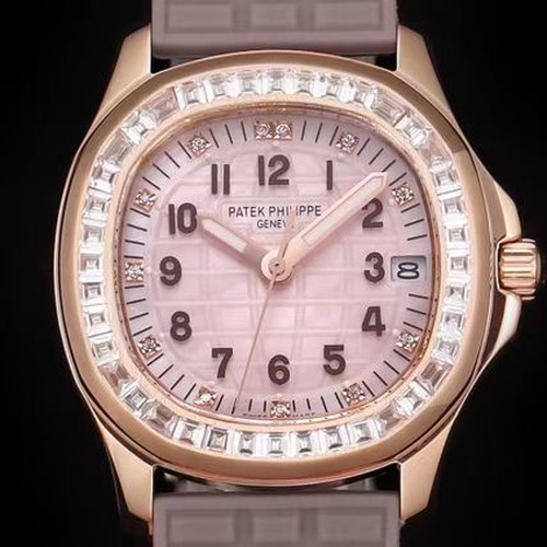 Patek Philippe Nautilus Ladies Diamond Bezel Automatic 35.2mm 파텍필립 노틸러스 여성 다이아 로즈골드베젤 핑크다이얼 35.2mm