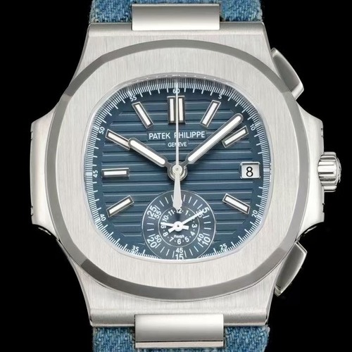 Patek Philippe Nautilus Chronograph 5980 Automatic 40.5mm 파텍필립 노틸러스 크로노그래프 5980 블루 페브릭벤드 40.5mm