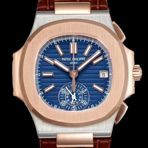 Patek Philippe Nautilus Chronograph 5980 Automatic 40.5mm 파텍필립 노틸러스 크로노그래프 5980 로즈골드베젤 네이비다이얼  40.5mm