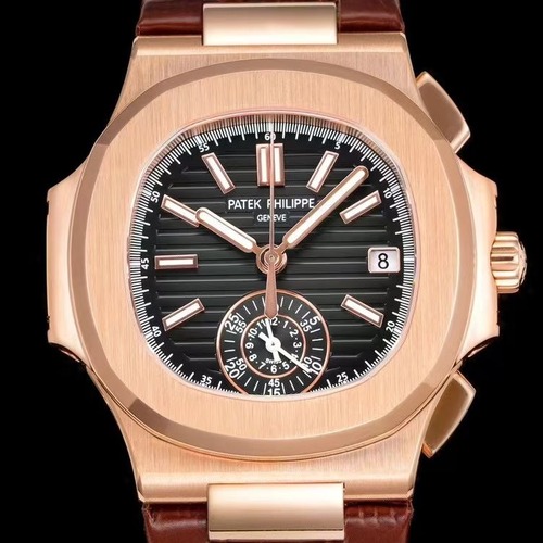 Patek Philippe Nautilus Chronograph 5980 Automatic 40.5mm 파텍필립 노틸러스 크로노그래프 5980 로즈골드베젤 블랙다이얼  40.5mm