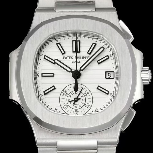 Patek Philippe Nautilus Chronograph 5980 Automatic 40.5mm 파텍필립 노틸러스 크로노그래프 5980 실버베젤 화이트다이얼  40.5mm