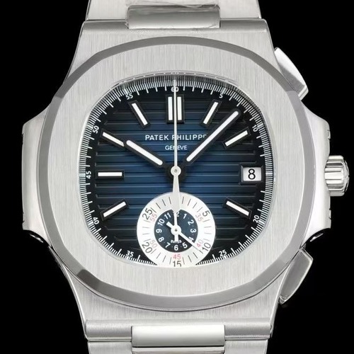 Patek Philippe Nautilus Chronograph 5980 Automatic 40.5mm 파텍필립 노틸러스 크로노그래프 5980 실버베젤 네이비다이얼  40.5mm