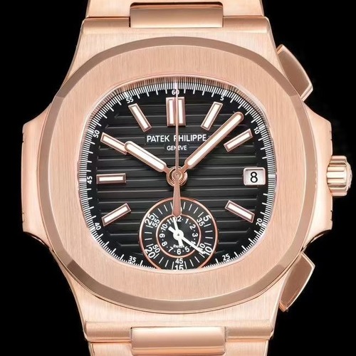 Patek Philippe Nautilus Chronograph 5980 Automatic 40.5mm 파텍필립 노틸러스 크로노그래프 5980 로즈골드베젤 블랙다이얼  40.5mm