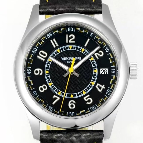 Patek Philippe Calatrava 파텍필립 칼라트라바 Ref.6007G 실버베젤 블랙다이얼 옐로우포인트 데이트 40mm
