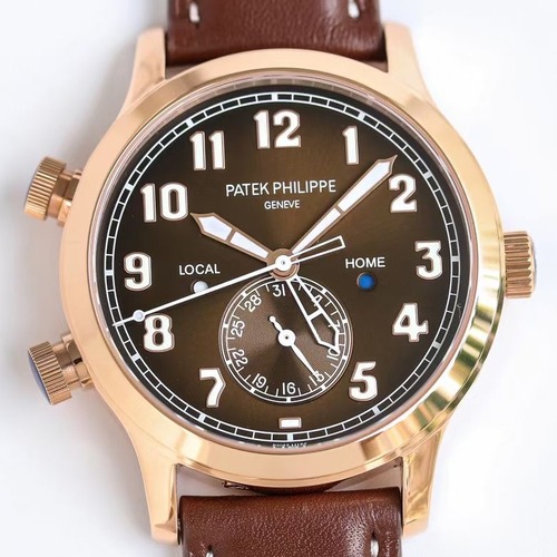 Patek Philippe Calatrava Pilot Travel Time Ref.5524 파텍필립 칼라트라바 파일럿 트래블 타임 브라운다이얼 42mm