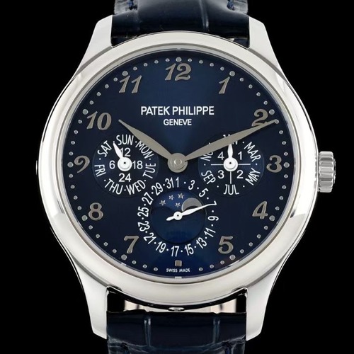 Patek Philippe Grand Complications 파텍필립 그랜드 컴플리케이션 퍼페추얼 캘린더  Ref.5327 실버베젤 네이비다이얼 40mm