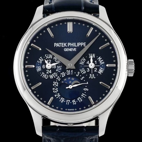 Patek Philippe Grand Complications 파텍필립 그랜드 컴플리케이션 퍼페추얼 캘린더  Ref.5327 실버베젤 네이비다이얼 40mm