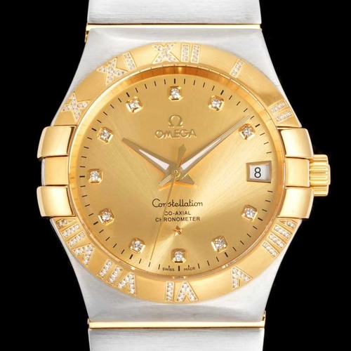 OMEGA Constellation Co-Axial 오메가 컨스텔레이션 코액시얼 다이아몬드 베젤 옐로우콤비골드 38mm