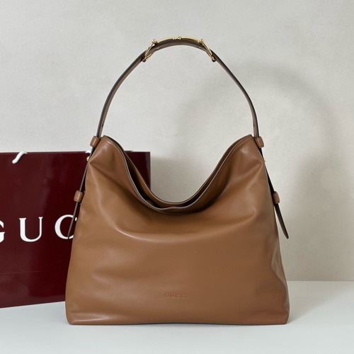 Gucci 구찌 1955 홀스빗 베아트릭스 라지 토트백 850926 브라운 소프트 스무드 레더 40cm