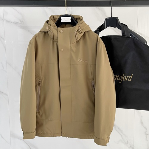 LORO PIANA 로로피아나 이탈리아 수입 원단 경량 구스다운 후드 자켓 베이지