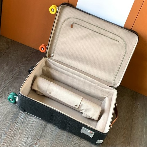 Hermes RMS Signature Cabin Trolley Green RMS 에르메스 시그니처 캐빈 그린 가죽 트롤리 캐리어 (주문제작)미러급 블랙 33×55×20cm