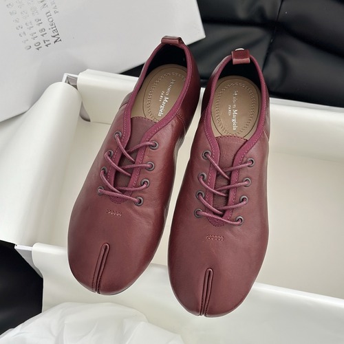 Maison Margiela MM6 메종 마르지엘라 타비 레이스업 슈즈 버건디