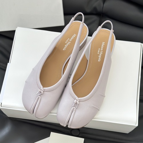 Maison Margiela MM6 메종 마르지엘라 타비 플리츠 발레리나 슈즈 (슬링백) 라이트 라벤더