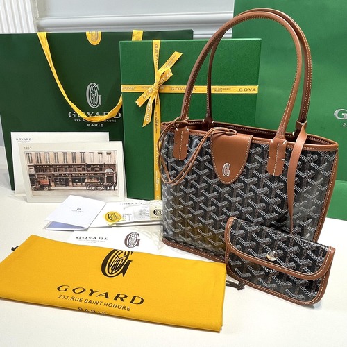 Goyard 고야드 2025 미니 앙주백  Tote Mini Anjou Black&Tan 블랙&탄 22cm 