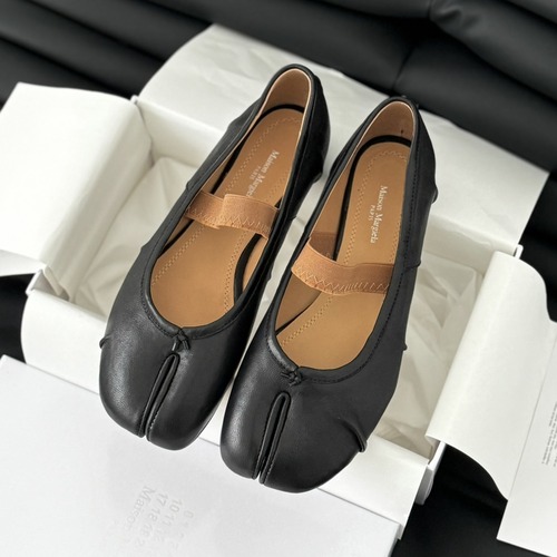 MM6 Maison Margiela 메종 마르지엘라 플리츠 타비 발레리나 블랙 힐높이 30mm