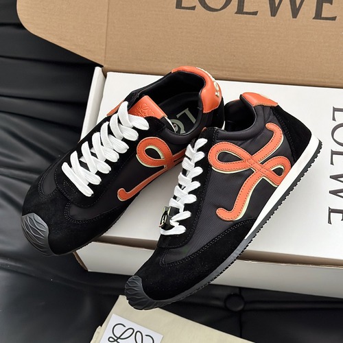 LOEWE Ballet Runner 2.0 Sneakers 로에베 발레 러너 2.0 러너 스니커즈 블랙/오렌지 굽높 2cm